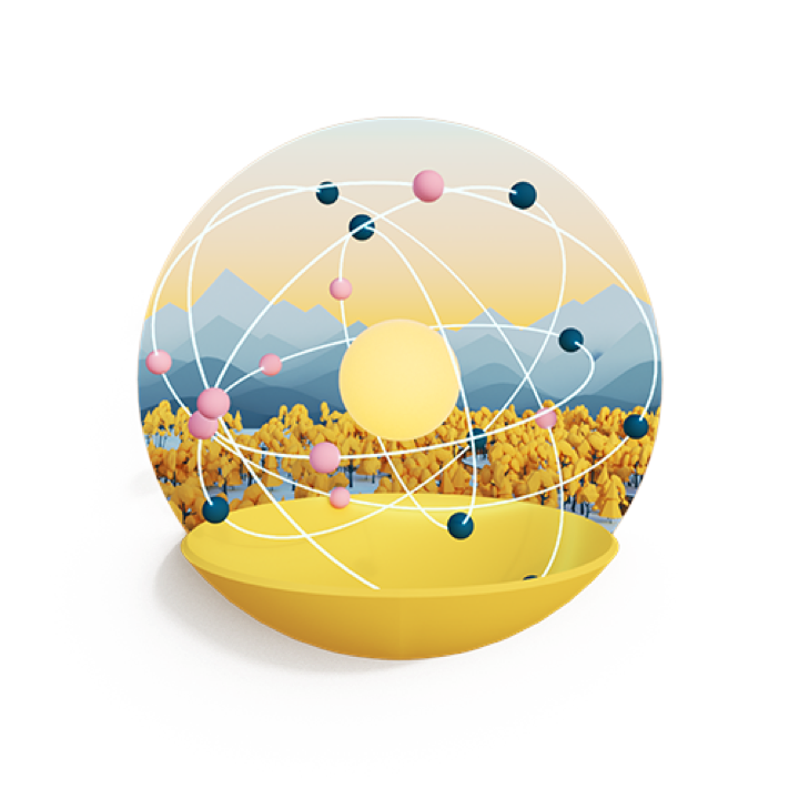 A family orbiting around a child